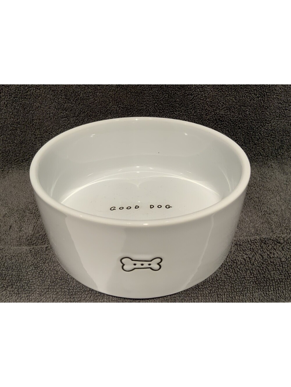 Every Yay 24oz. Stoneware Embossed Food/Water Dog 6”W x 2.5”H Bowl